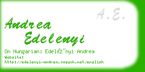 andrea edelenyi business card